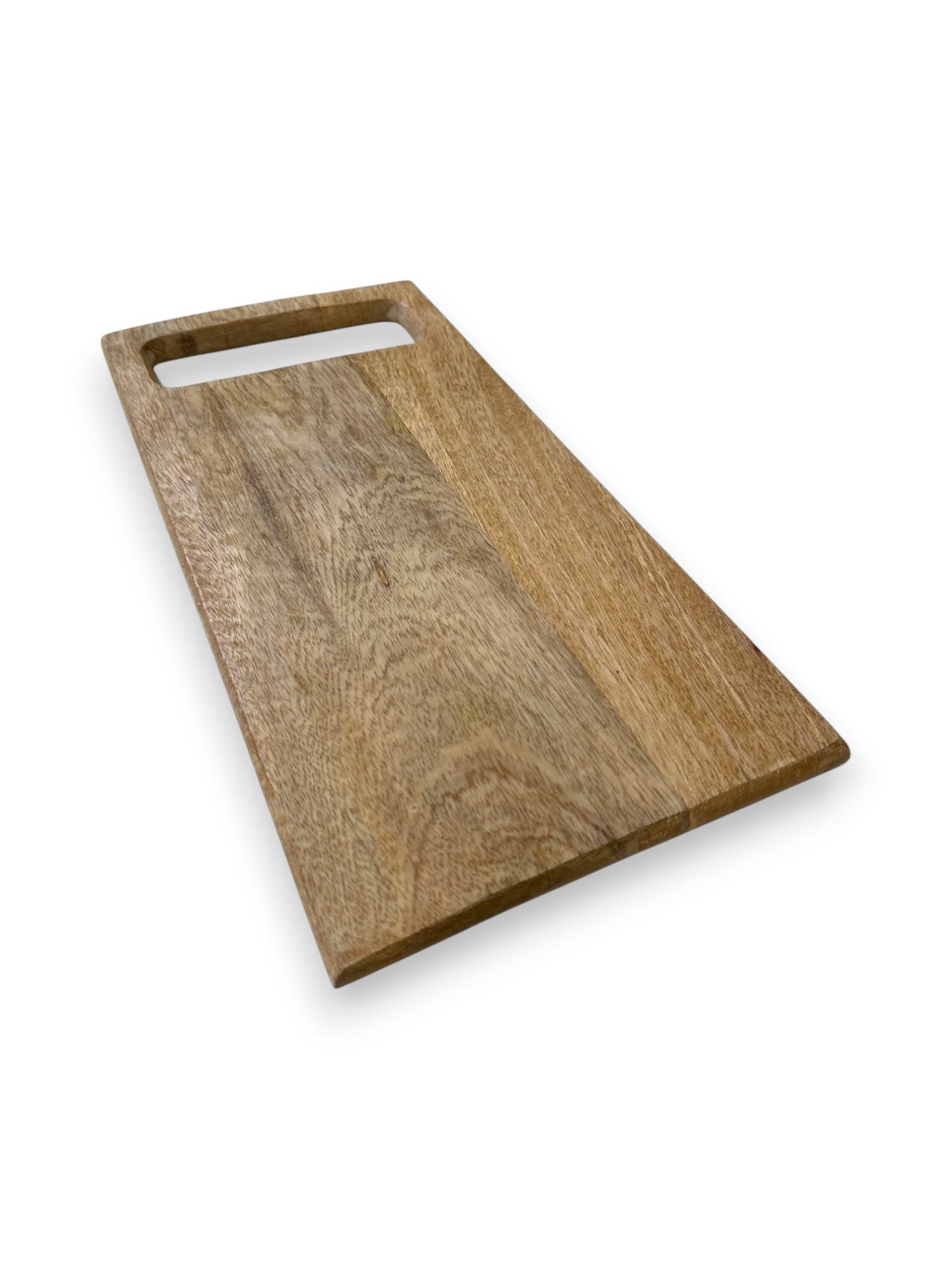 Mangohouten rechthoekige borrelplank met handgreep – gepersonaliseerd cadeau en borrelplank