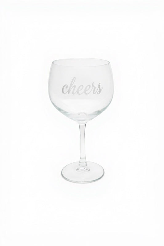 Glazen gin tonic glas – gegraveerd - gepersonaliseerd cadeau en borrelglas