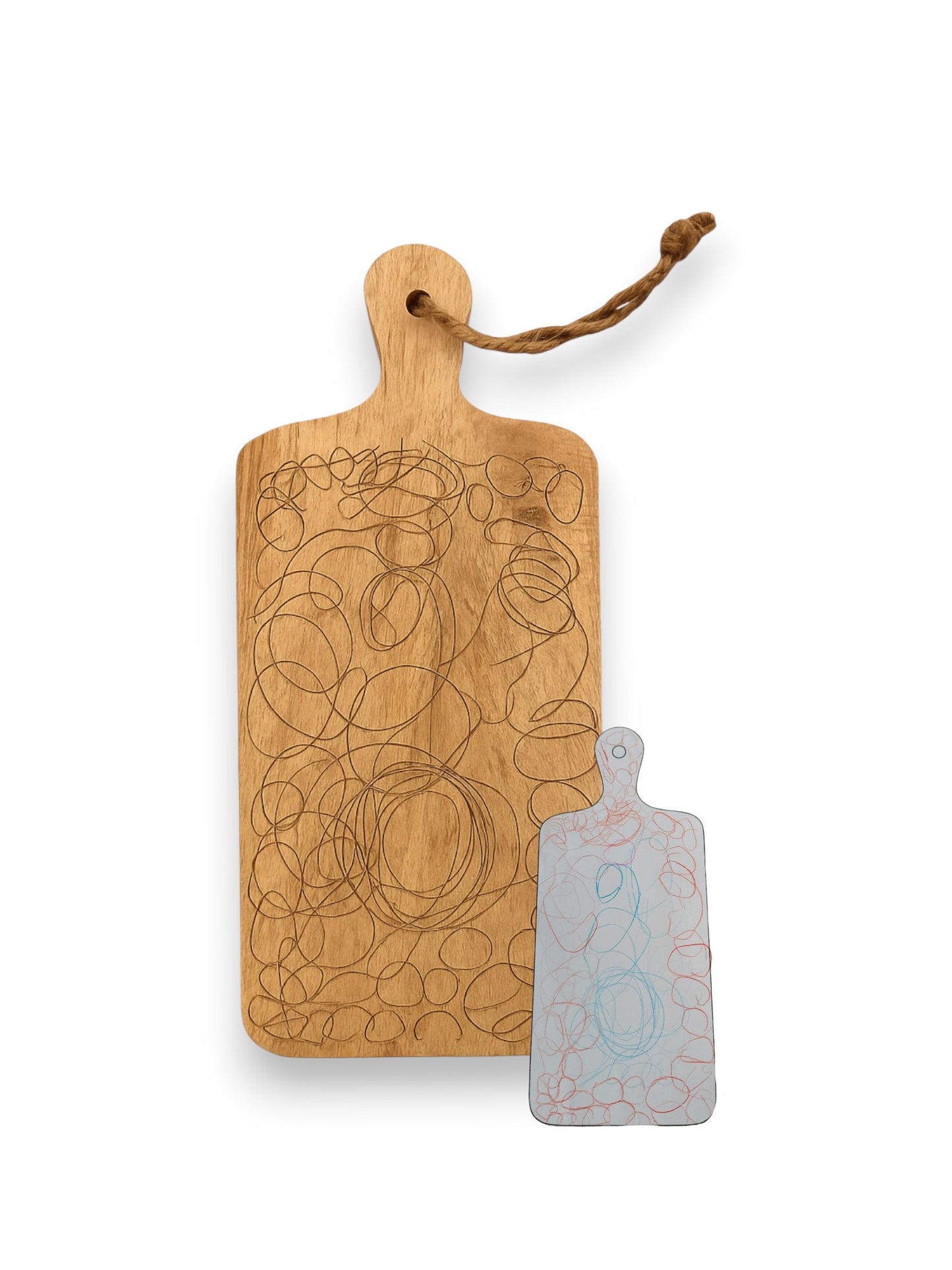 Borrelplank rechthoek met eigen tekening - Klein