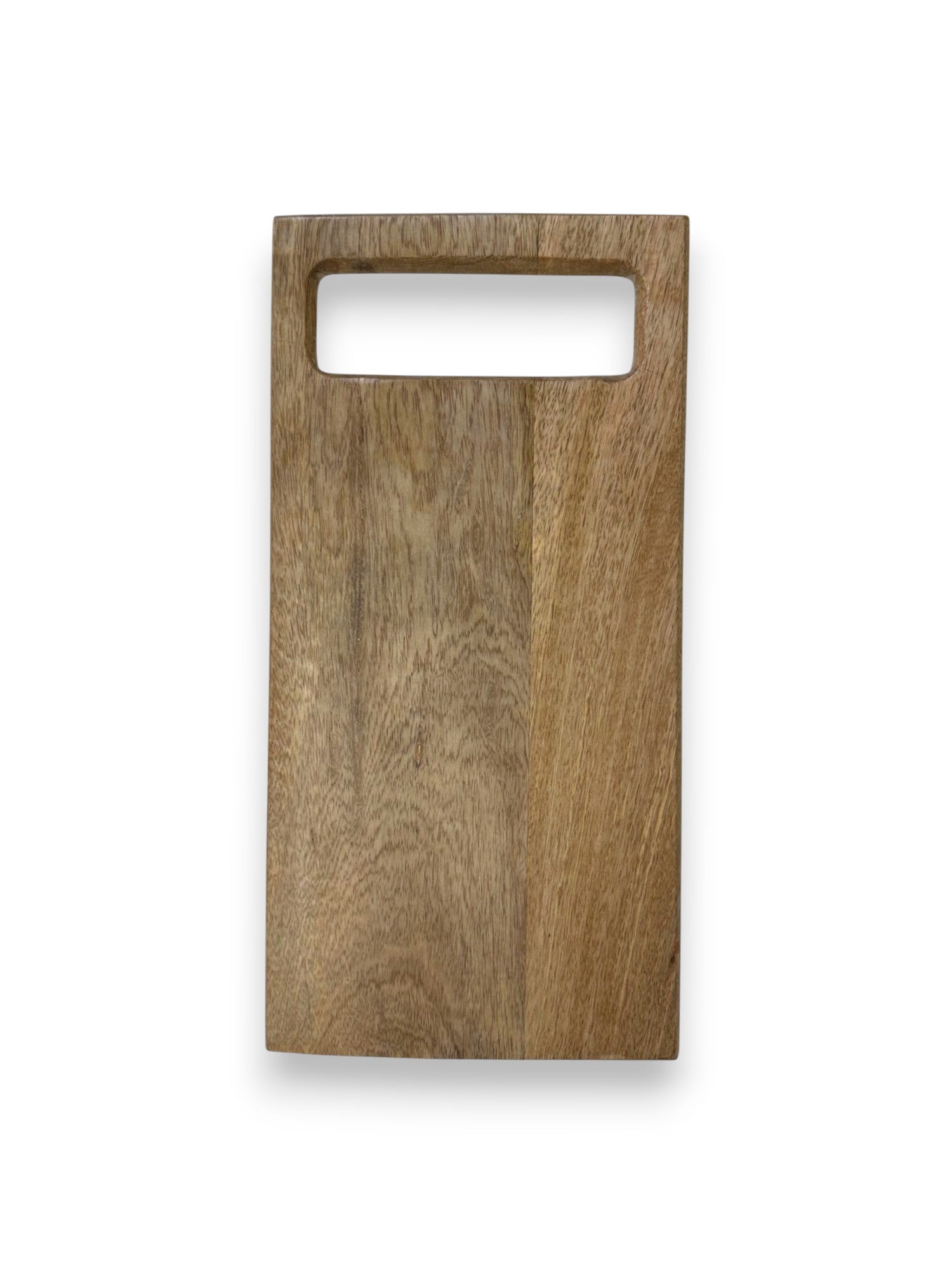 Mangohouten rechthoekige borrelplank met handgreep – gepersonaliseerd cadeau en borrelplank