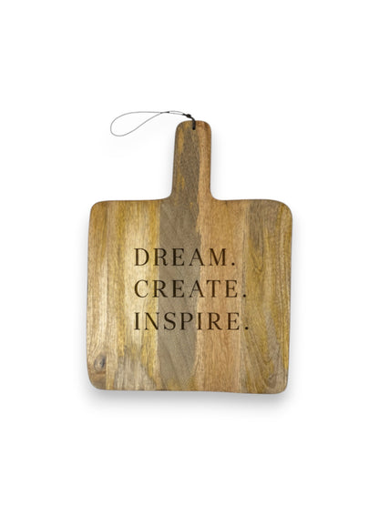 Mangohouten vierkante borrelplank groot – gegraveerd - gepersonaliseerd cadeau en borrelplank