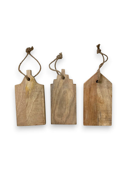 Mangohouten huisje ronde gevel, trapgevel en puntgevel – gepersonaliseerd decoratie cadeau