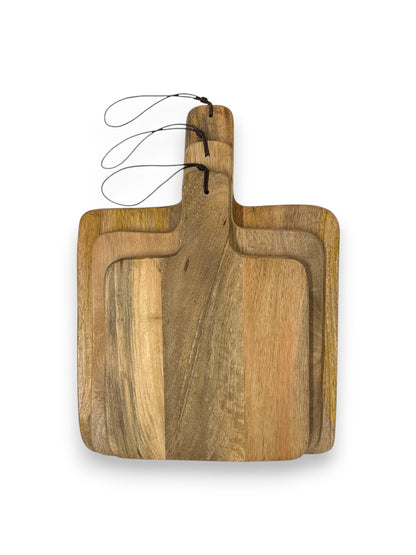 Mangohouten vierkante borrelplank verschillende maten – gepersonaliseerd cadeau en borrelplank