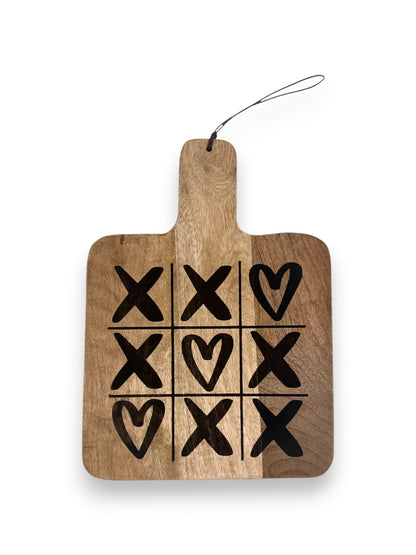 Mangohouten vierkante borrelplank middel - met gravering – gepersonaliseerd cadeau en borrelplank