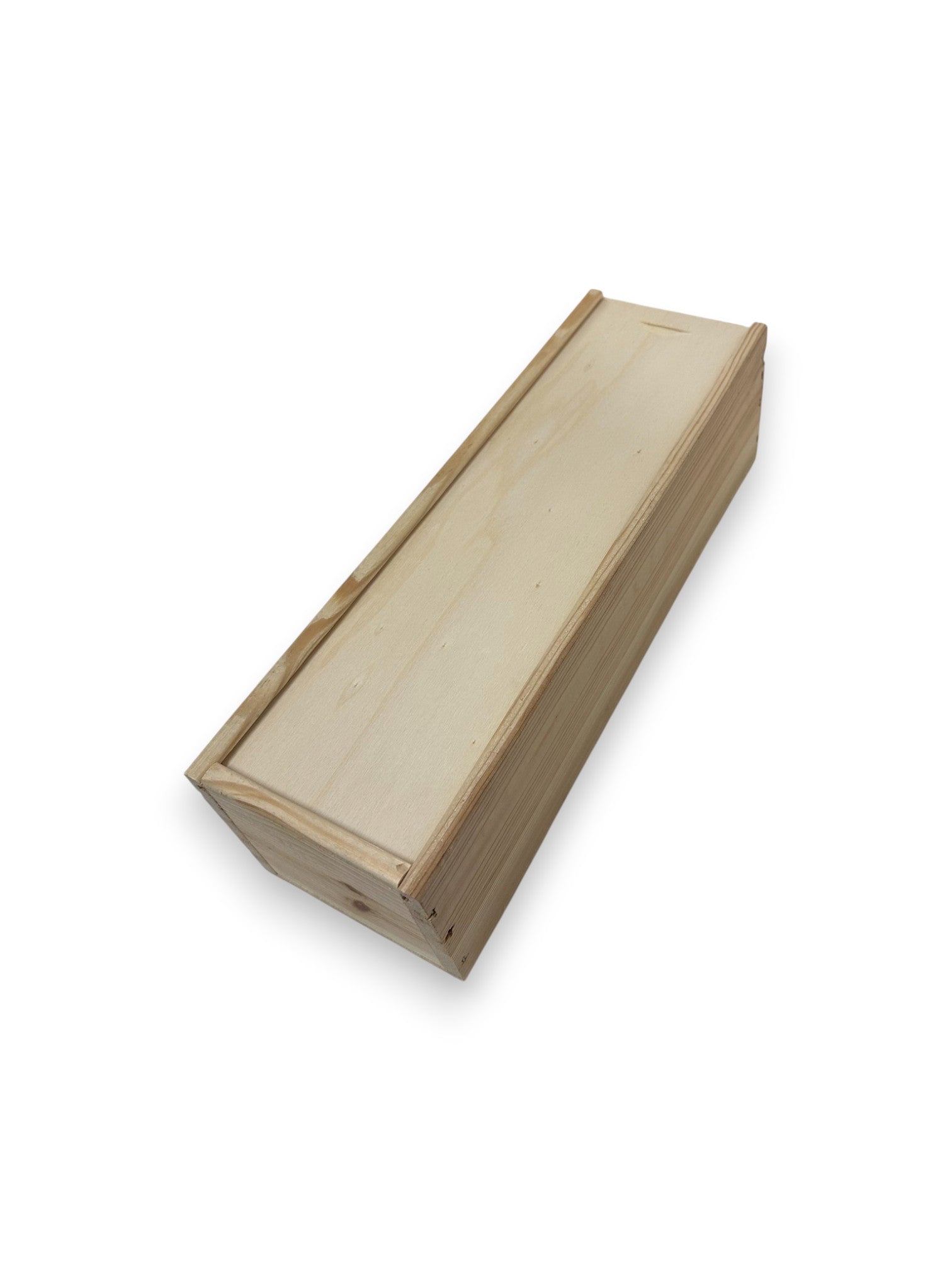 Vurenhouten wijnkist met 1 vak – gepersonaliseerd cadeau en wijn accessoire